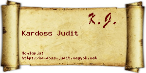 Kardoss Judit névjegykártya